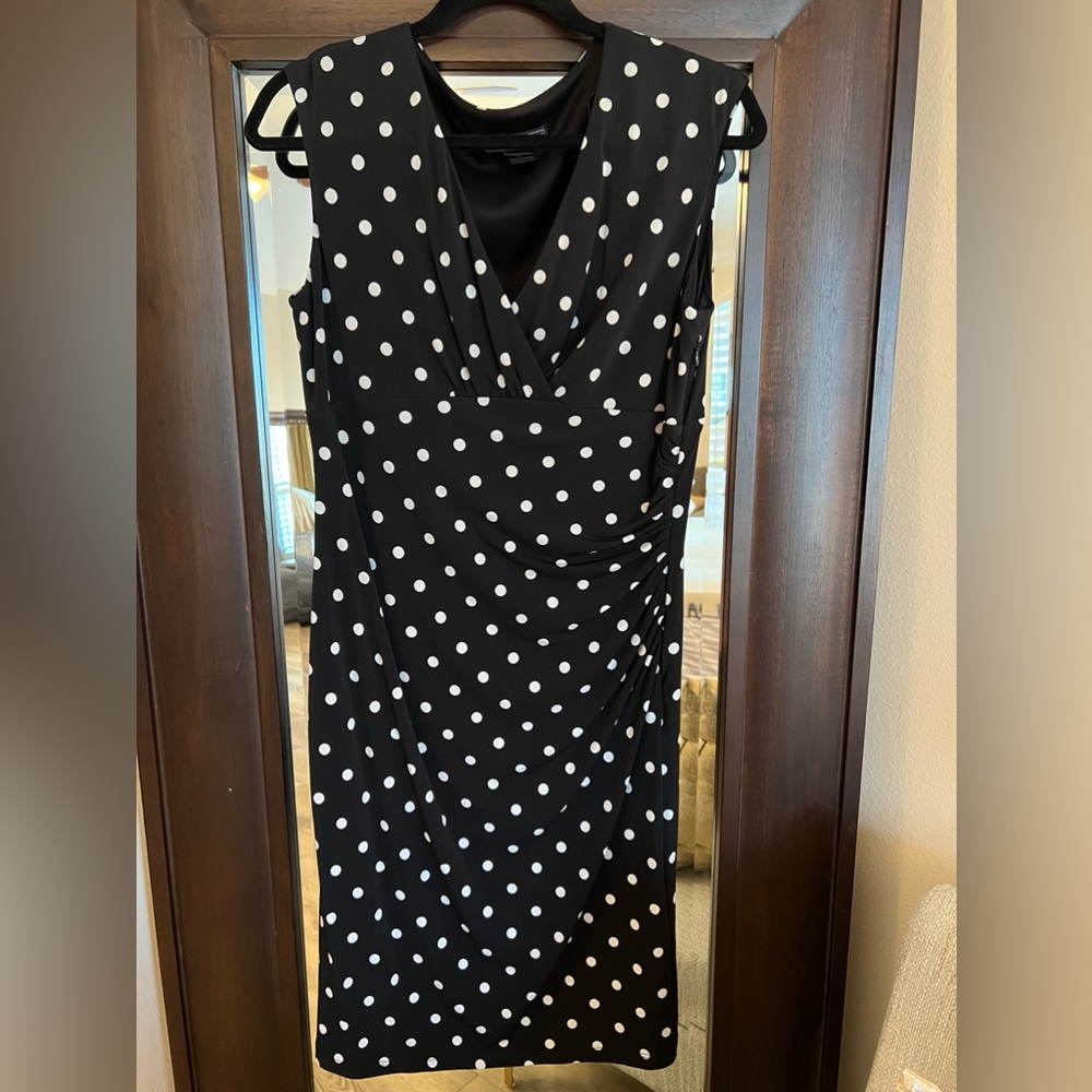 Black and white polka dot dress size 12